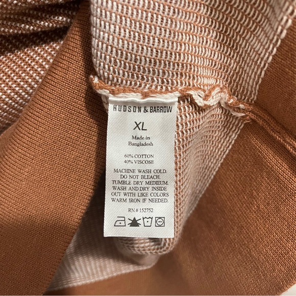 NWT Hudson & Barrow Knitwear XL Striped Collared Polo Shirt - Picture 6 of 7